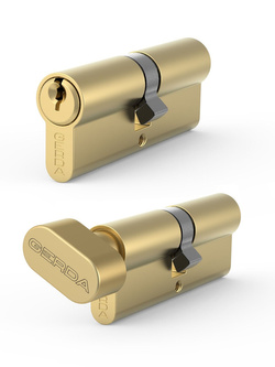 Zestaw wkładek na jeden klucz dwustronna WKE1 30/50 + G50/30 wkładka z gałką Gerda WKE1 