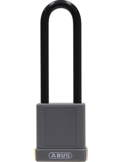 Kłódka aluminiowa z długim jarzmem Abus Safety Lock 74 szara (na jeden klucz)