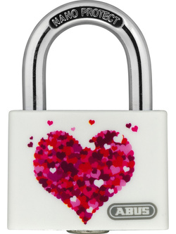 Kłódka aluminiowa z sercem ABUS MyLock T65AL Love 