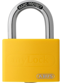 Kłódka aluminiowa ABUS MyLock T65AL żółta (otwierana na 1 klucz)