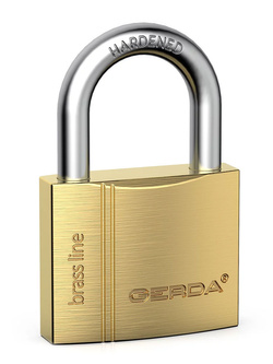 Kłódka pałąkowa mosiężna Gerda BRASS LINE KMZ S40 (40 mm)