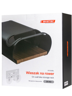 Uchwyt ścienny na rower Biketec czarny