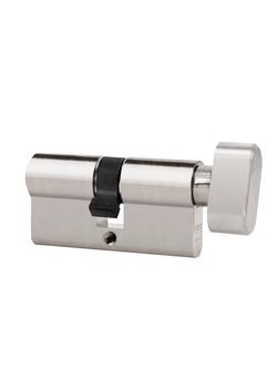 Zestaw dwóch wkładek na jeden klucz dwustronna 30/35 + z gałką G30/35 Lob Ares DUO, niklowane