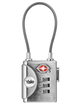 Kłódka podróżna z linką i zamkiem szyfrowym Yale Travel Sentry TSA