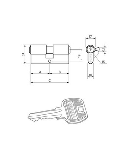 Wkładka bębenkowa dwustronna WK E1 Gerda 25/40 nikiel