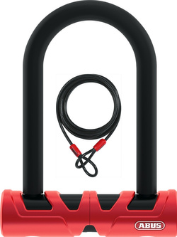 Zapięcie rowerowe U-Lock Abus Ultimate 420/150HB140 + USH (wysokość 140 mm) + linka Cobra 10/120