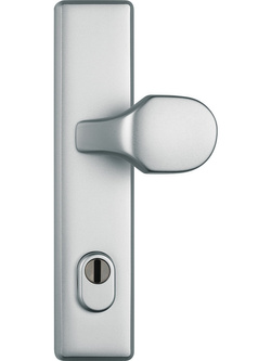 Szyld drzwiowy z gałką Abus KLZS 714 aluminium (rozstaw 72mm)