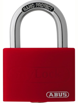 Kłódka aluminiowa ABUS MyLock T65AL Czerwona (otwierana na 1 klucz)