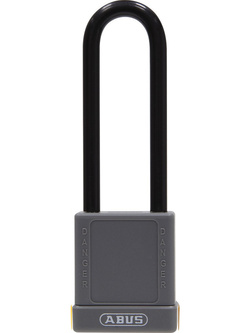 Kłódka aluminiowa z długim jarzmem Abus Safety Lock 74 szara