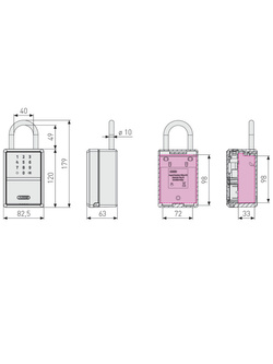 Skrzynka na klucze z uchwytem na kod Abus Smart KeyGarage 797 Bluetooth
