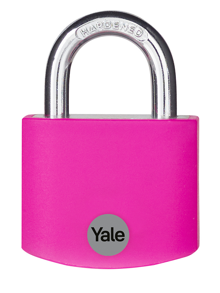 Kłódka aluminiowa Yale YE3B różowa 25 mm