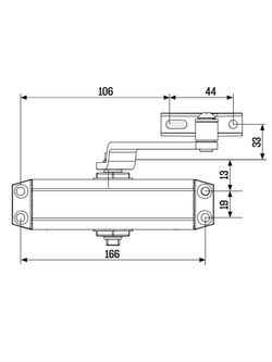 Samozamykacz drzwiowy Gerda GD500 srebrny