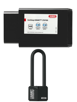 Zamek do kontenera Abus ConHasp Granit 215/100 + kłódka Abus 37/55HB100