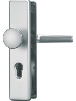 Szyld drzwiowy z gałką Abus KLN314 aluminium