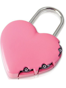 Kłódka podróżna dziecięca serce Yale Y-Heart różowa