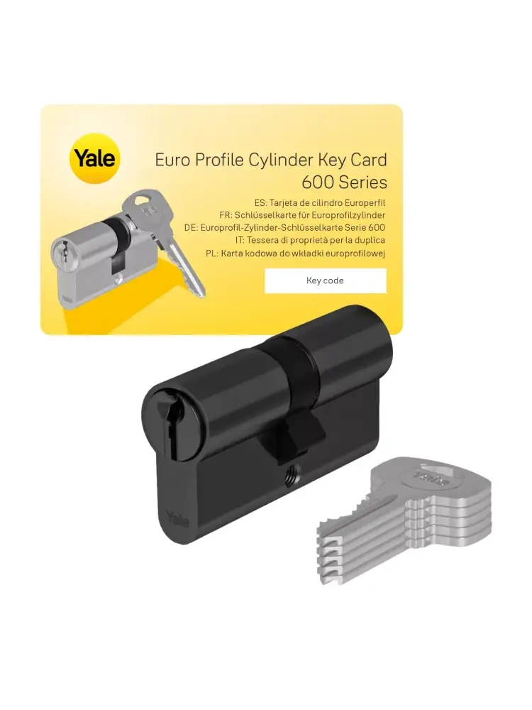 Wkładka antywłamaniowa Yale Seria 600 High Protection 45/50 czarna