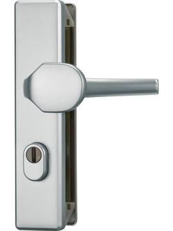 Szyld drzwiowy z gałką Abus KLZS 714 aluminium (rozstaw 72mm)