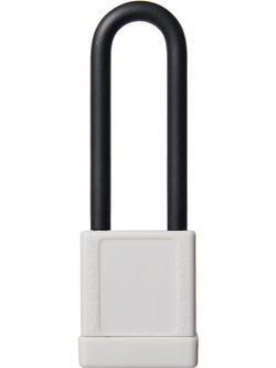 Kłódka aluminiowa z długim jarzmem Abus Safety Lock 74 biała