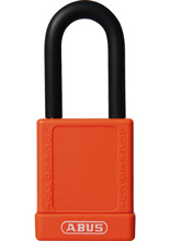 Kłódka aluminiowa Abus Safety Lock 74 pomarańczowa (na 1 klucz)