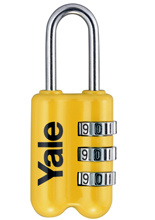 Kłódka podróżna Yale YP2 żółta (szerokość 23mm)