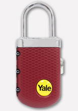 Kłódka podróżna Yale YP3 burgund (szerokość 31mm)