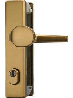 Szyld drzwiowy z ochroną wkładki bębenkowej z pochwytem HLZS814 F4 EK w kolorze patyna
