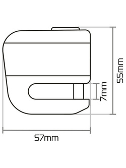 Blokada tarczy hamulcowej Disc Lock Oxford Alarmed Alpha XA5 5.5mm czarna