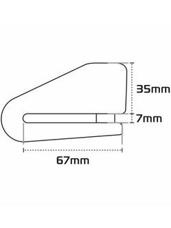 Blokada tarczy hamulcowej Disc Lock Oxford Alpha z alarmem trzpień 14 mm) czarno-żółta