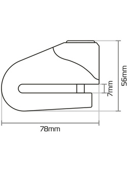 Blokada tarczy hamulcowej Disc Lock Oxford Quartz XD6 [6 mm] żółta