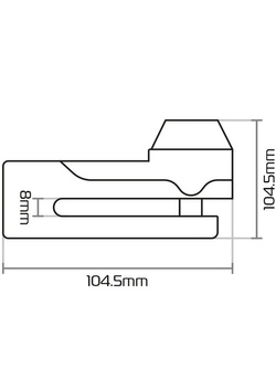 Blokada tarczy hamulcowej Disc Lock Oxford Titan (trzpień 10 mm) czarno-żółta