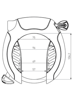 Blokada tylnego koła Abus Pro Shield XPlus 5955 NR