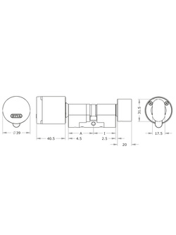 Inteligentna wkładka z gałką EVVA AirKey rozmiar 35/35G + pakiet startowy