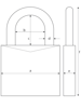 Kłódka 86TI/45 Titalium bez cylindra