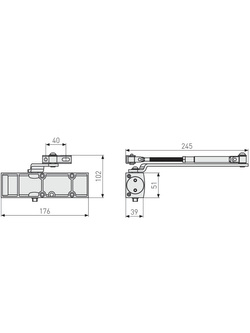 Samozamykacz drzwiowy  DC13023 S Abus