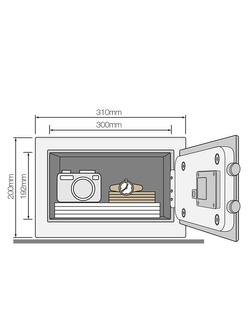 Sejf podstawowy Yale Value kompaktowy YSV/200/DB1