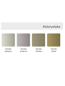 Szyld drzwiowy klamka-klamka Gerda TD1000/72 A-Blok (38-80mm) anoda oliwka