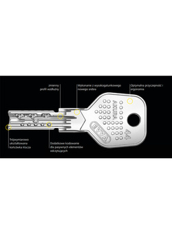 Wkładka dwustronna Evva Akura 44 27/27 z magnesem + 1 klucz magnetyczny